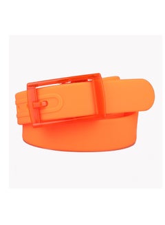 اشتري High Quality Silicone Belt For Men And Women 116.5cm Orange في الامارات