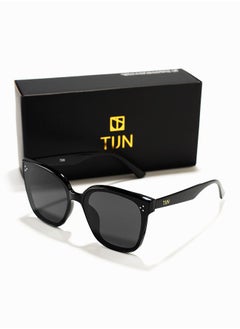 اشتري TIJN Unisex Extra Large Round Polarized Sunglasses With Black Lens Retro Style في السعودية