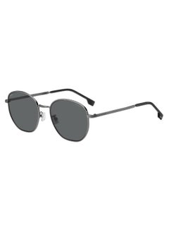 Buy Men's Polarized Rectangular Shape Metal Sunglasses BOSS 1671/F/SK GREY 50 - Lens Size: 50 Mm - Dk Ruthen in Saudi Arabia