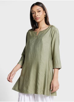 Buy Satin V-Neck Kurti in UAE