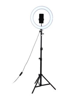 Buy LED Photography Ring Light With Tripod Stand Black/White in Saudi Arabia