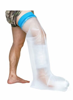 Buy Water Proof Leg Cast Cover for Shower, TPU Watertight Foot Protector, Adult Leg Cast Covers, Protection to Wounds, Keeps Cast and Bandage Dry, Reusable with Watertight Seal in Saudi Arabia