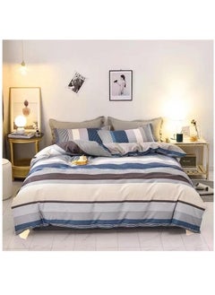 Buy Single Size Duvet Cover Sets classic Pattern Bedding cover Set (1 Duvet Cover 160 * 210 CM +Fitted bed sheet 120x200 * 30CM +2 Pillowcases) in UAE