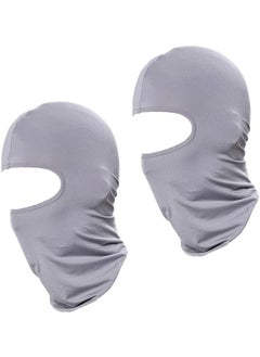 Buy 2-Pieces Set Outdoor Dustproof Sun Shading Full Face Mask for Motorcycle or Cycling Grey in Saudi Arabia