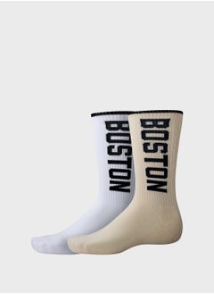 اشتري 2 Pack Boston Crew Socks في الامارات