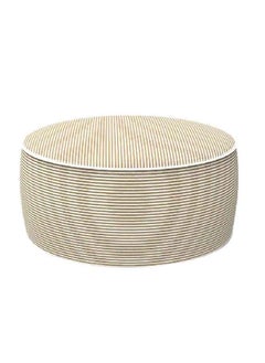 Buy PVC Inflatable UV and Weather Resistant Round Ottoman Beige 53 x 23cm in Saudi Arabia