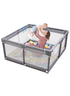 Buy Portable Baby Playpen Extra Safe With Anti-Collision Foam For Toddler, Kids Activity Centre 120x180cm in UAE