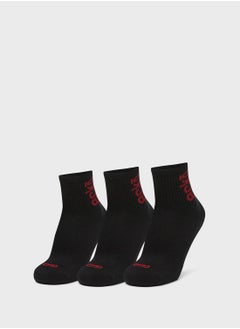 Buy 3 Pack Logo Ankle Socks in Saudi Arabia