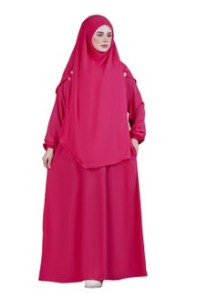 Buy Edna material crepe, 3 pieces, abaya and cap, one size, can be worn up to 100 kilos for women. in Egypt