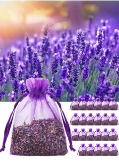 اشتري 24 Packs Lavender Scented Sachets Air Freshener for Drawer and Closet, Long-Lasting Sachets Bags Drawer deodorizers Fresh Scents, Home Fragrance Sachet for Lover في الامارات