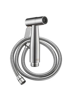 Buy BRIMIX Handheld Bidet Sprayer for Toilet Shattaf Set with 1.2M hose Cloth Diaper Bathroom Cleaning Muslim Shower Personal Hygiene Stainless Steel Brushed in UAE