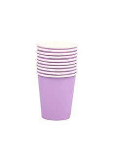 Buy Thickened disposable paper cups 250ml, 10 pieces in Saudi Arabia