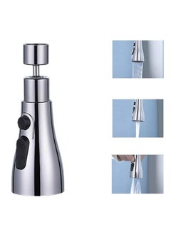 Buy Kitchen Faucet Tap, 360° Rotatable Spout, Kitchen Sink Faucet Head, Replacement 3 Modes for Kitchen Sink Spray Nozzle Faucet Head, Kitchen Tap Sprayer Spout Parts Silver in Saudi Arabia