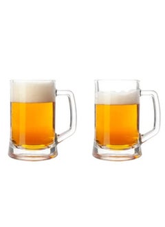 اشتري Beer Mugs for Men 17 oz Set of 2 Mugs Beer Mugs for Freezer 500ml Glass with Handle for Drinking Pub Drinking Mugs Stein Gift for Man في الامارات