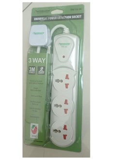 Buy 3 Way Universal Power Extension Socket 3Mtr in UAE