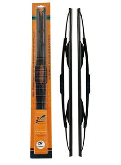 Buy Car Wiper Blades 26" 650mm Professional Grade 2 Pcs Set Universal Car Wiper Blades in Saudi Arabia