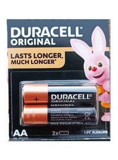 Buy 2 Piece AA Duracell Original Last Longer Batteries in Saudi Arabia