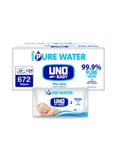 Buy Baby Pure Water Wipes by Babyjoy, 99.9% Pure Water 24 x 28, 672 Wipes in Saudi Arabia