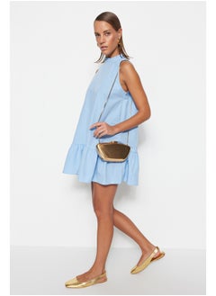 Buy Blue Relaxed Fit Mini Sleeveless Woven Dress TWOSS22EL00139 in Egypt