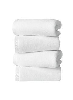 اشتري Large Bath Towels, 100% Cotton Towels, 80x160 Cm, Extra Large Bath Towels, Lighter Weight & Super Absorbent, Quick Dry, Perfect Bathroom Towels for Daily Use (Pack of 4) في السعودية