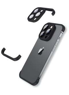 اشتري Frameless Case fro iphone 15 pro with camera lens protector Slim Soft TPU Shockproof Phone Cover في الامارات