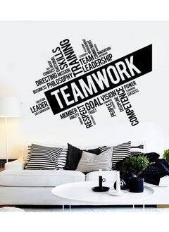 اشتري Teamwork Quote Wall Decal | Wall Arts Home Decor - Wall Sticker | 90x60 cm by Spoil Your Wall Black في الامارات