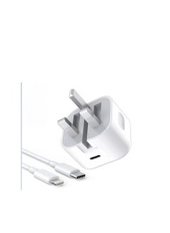 اشتري شاحن iPhone، قابس شحن USB C PD بقوة 35 وات مع كابل Lightning بطول 1 متر لهاتف iPhone 14 13 12 11 Pro Max XR XS X، iPad في الامارات