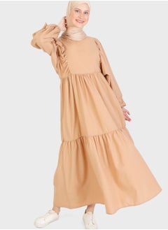 Buy Balloon Sleeve Tiered Dress in UAE