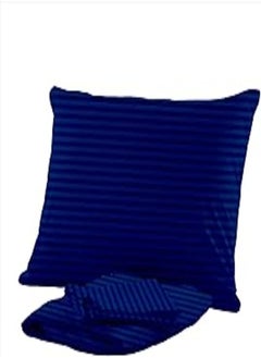 اشتري Ricrac Relona Stripe Polyester Bedsheet Set, 120 cm Size, Navy Blue في مصر