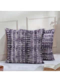 Buy Elegance in Ebony Dark Grey 16x16 Inch Decorative Cushion & Cushion Cover-Set of 2 in UAE
