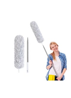 Buy 2.8M Ultra Long Household Dust Duster Cleaning Hair Duster Removal And Ash Roof Cleaning Brush Sweeping The Wall Microfiber Duster Bendable Telescopic in UAE