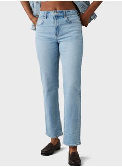 Buy High Waist Straight Jeans in Saudi Arabia