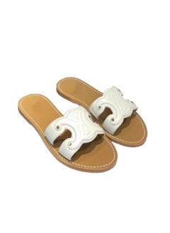 Buy Leather Flip Flop For Women Stylish, Affordable, Daily Wear Ladies Slip On Elegant Slipper Made Of PU Leather in UAE