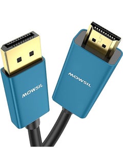 Buy Mowsil HDMI to DP 4K Cable 3Mtr, DisplayPort to HDMI 4K@60Hz Cable,Support Eyefinity Multi-Display, Gold-Plated Connector and Aluminum Alloy Body in UAE