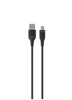 اشتري USB-A TO USB-C PVC Cable 30 CM / Secure & Safe / Fast Charging / Durable - Black في الامارات