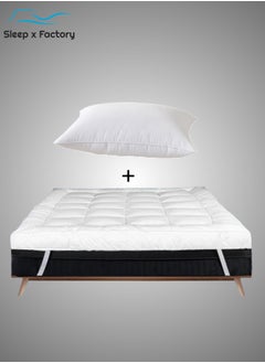 Buy Diamond Package a Luxurious Mattress Topper Size 200x120 cm with a Luxurious Pillow in Saudi Arabia