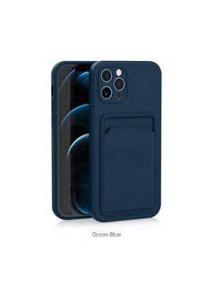 Buy Protective Soft Case with Card Holder for iPhone 14 Pro Max 6.7" Blue in UAE