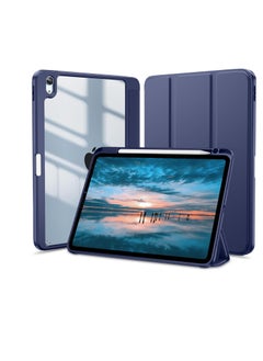 Buy Case for iPad Air 2022 5th Generation 10.9 Inch/iPad Air 4 2020 10.9 Inch, Clear Transparent Case, Supports iPencil 2 Stylus Storage and Charging, Auto Sleep/Wake, Blue in Egypt