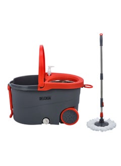 اشتري Spin Easy Mop with Steel Drum Microfiber Mop Head DC2358 في الامارات