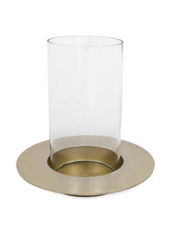 اشتري Auskin Candle Holder, Gold & Clear - 25.5x33 cm في الامارات