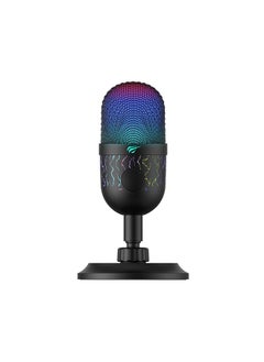 اشتري Gaming Microphone USB Condenser Mic with Quick Mute and RGB Lighting for Game, Live, Streaming, YouTube في السعودية