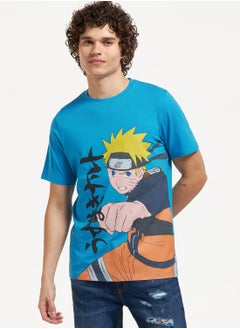 Buy Naruto Print Crew Neck T-Shirt in UAE