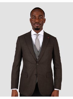 اشتري DS Damat Combined Brown Slim Fit Suit في الامارات
