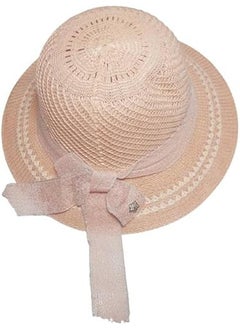 Buy Women Beach Hat, Brim Straw Girls Summer Bucket Cap, Travel Foldable Floppy UV Protection Sun Beach Ribbon Hat in UAE