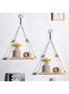 Buy Macrame Indoor Wall Hanging Shelf Hand Woven Bohemian Décor 34,98 x 49,99 in Egypt