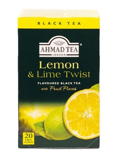 Buy Lemon And Lime Twist Black Tea 20 Teabags 40grams in UAE