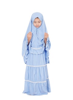 Buy Ruffle Prayers Set For Kids Turquoise Color in Egypt