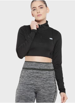 Buy Zip Detail Crop Jacket in UAE