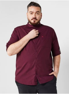 اشتري Men Plus Size Premium Slim Fit Casual Pure Cotton Shirt في الامارات