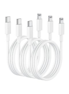 Buy 3-Pack USB-C iPhone Fast Charger Lightning Cable in UAE